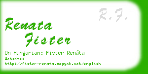 renata fister business card